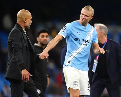 Erling Haaland Joins Elite UCL Half-Century Group, Hailed by Guardiola as Ronaldo and Messi's Peer
