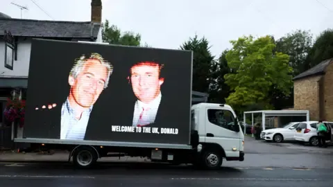Several Arrests Carried Out After Trump and Epstein Images Projected on Royal Castle